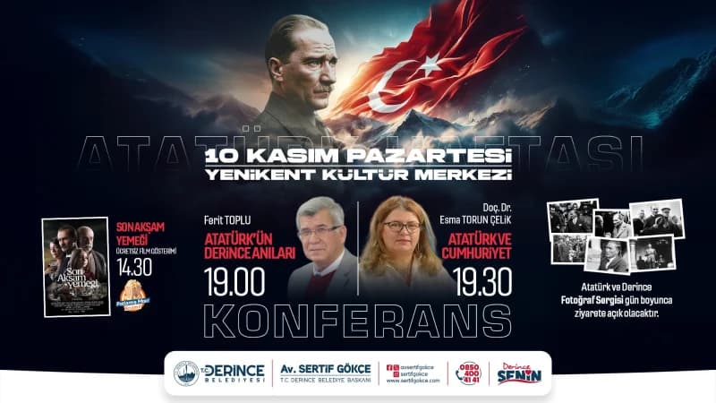 Derince'de 10 Kasım'a Özel Anma Programları!