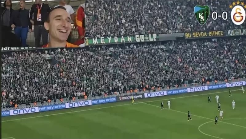 Galatasaray Taraftarları Kocaelispor Tribünlerine Hayran!