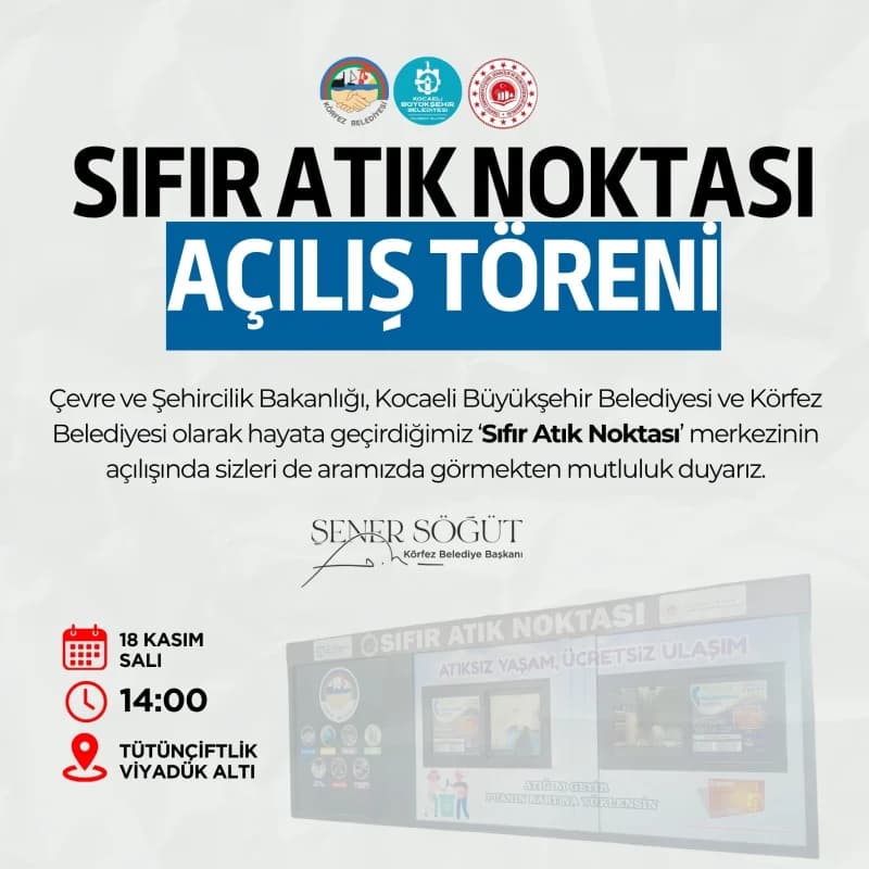 Kocaeli'de Sıfır Atık Noktası Merkezi Açılıyor!
