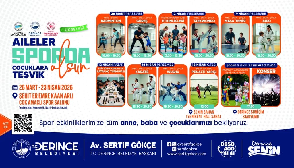 Derince'de spor şöleni başlıyor