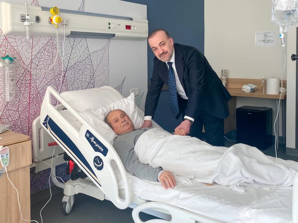 AK Parti İl Başkanı Talus'tan Gürdal'a hastane ziyareti