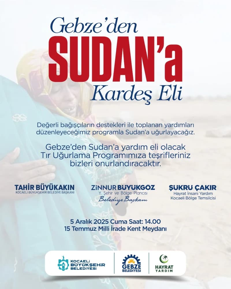 Gebze'den Sudan'a Yardım Eli!