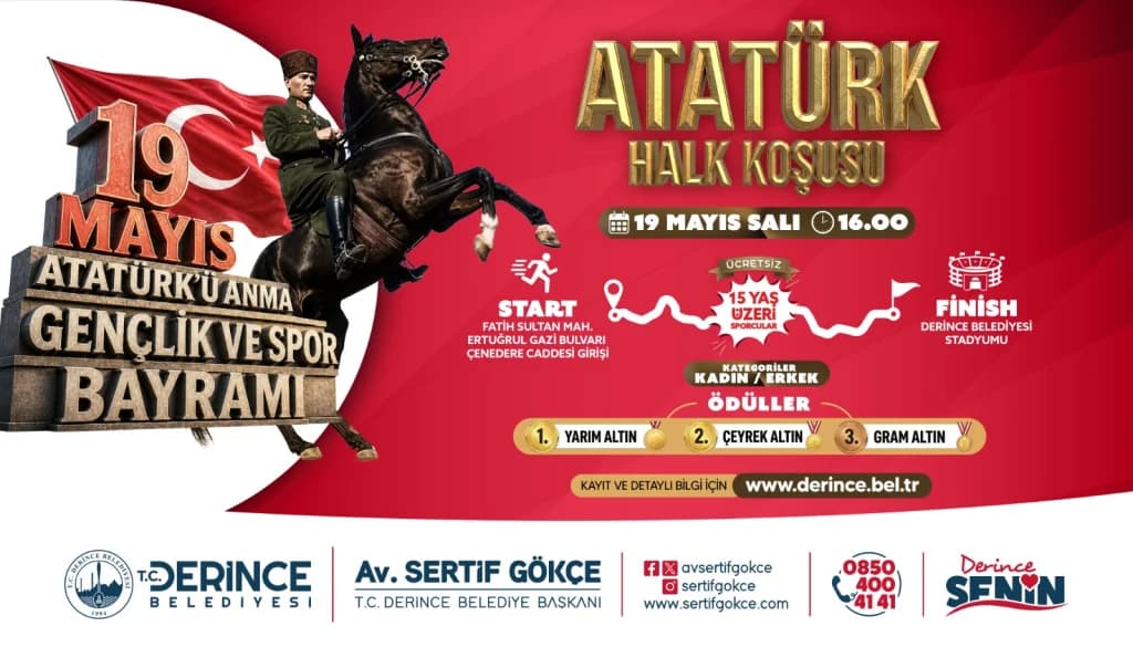 Derince'de 19 Mayıs coşkusu koşuyla kutlanacak