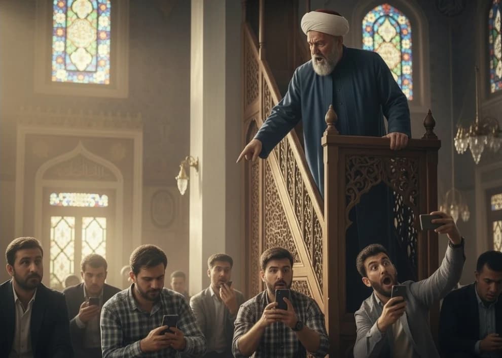 Trabzon'da imamdan cep telefonu uyarısı: Terk edin camiyi!